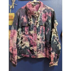 Distressed & Tie Dyed Jean Jacket!